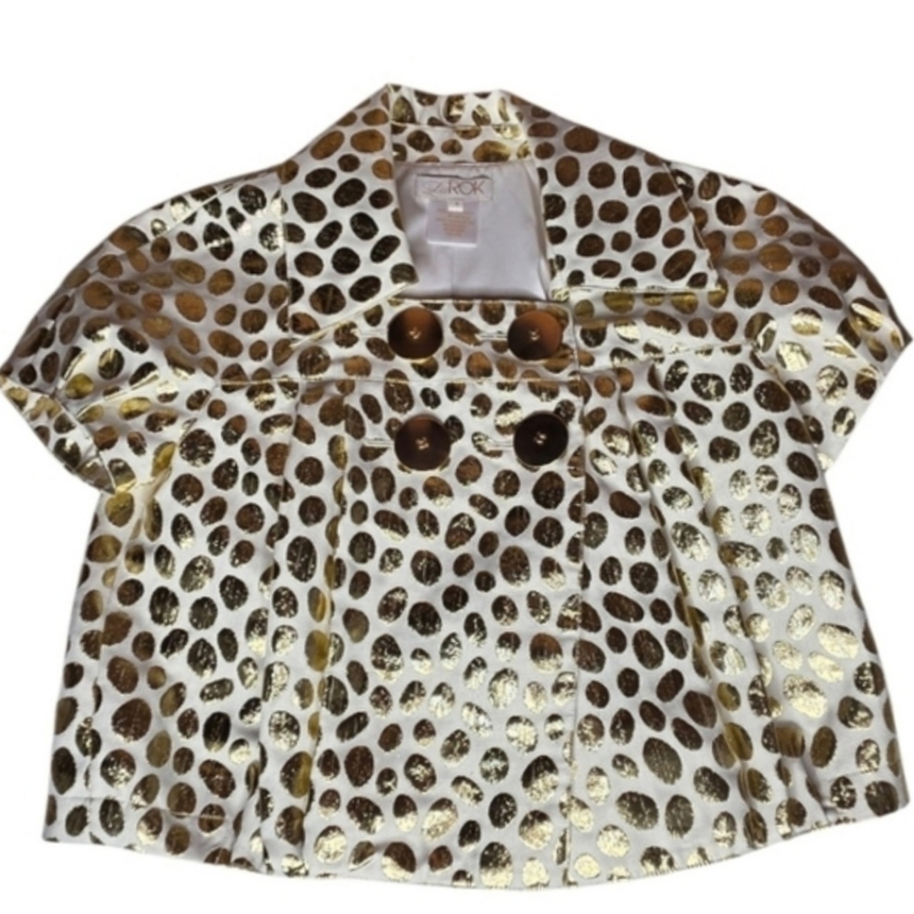 LaRok Gold Polka Dot Jacket Medium